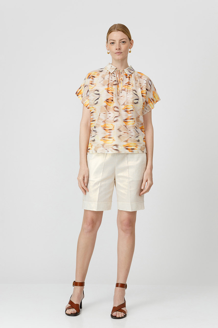 BLUZA CU GULER SI SNUR DIN BUMBAC 9762PP
