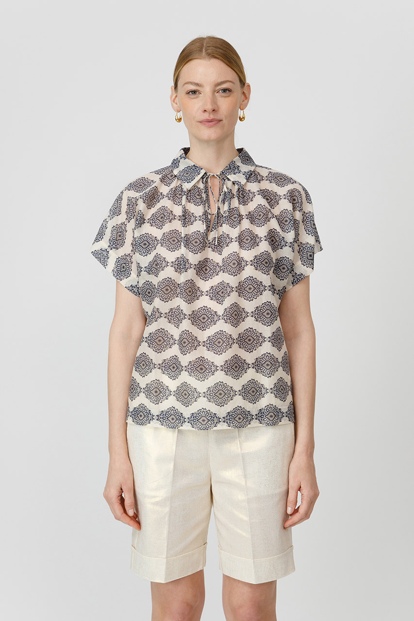 BLUZA CU GULER SI SNUR DIN BUMBAC 9762PP