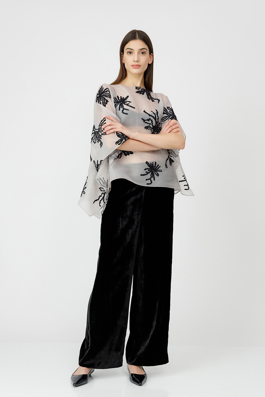BLUZA ASIMETRICA DIN VOAL 9952BR