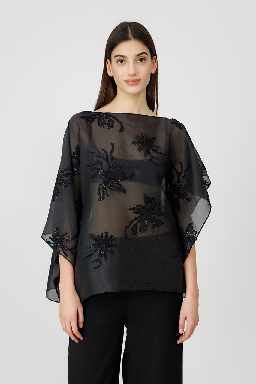 BLUZA ASIMETRICA DIN VOAL 9952BR