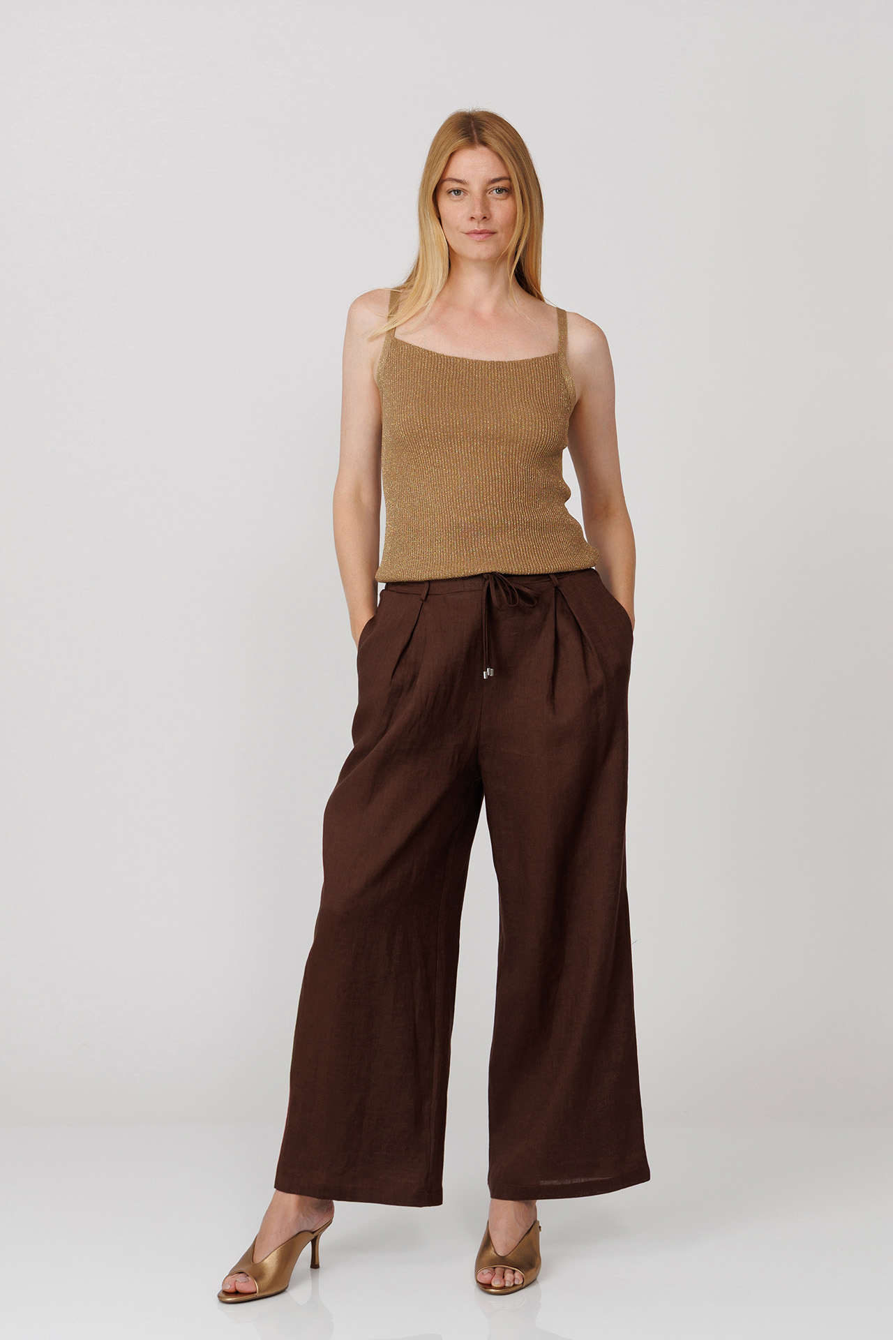 PANTALON DIN IN CU SNUR 5090