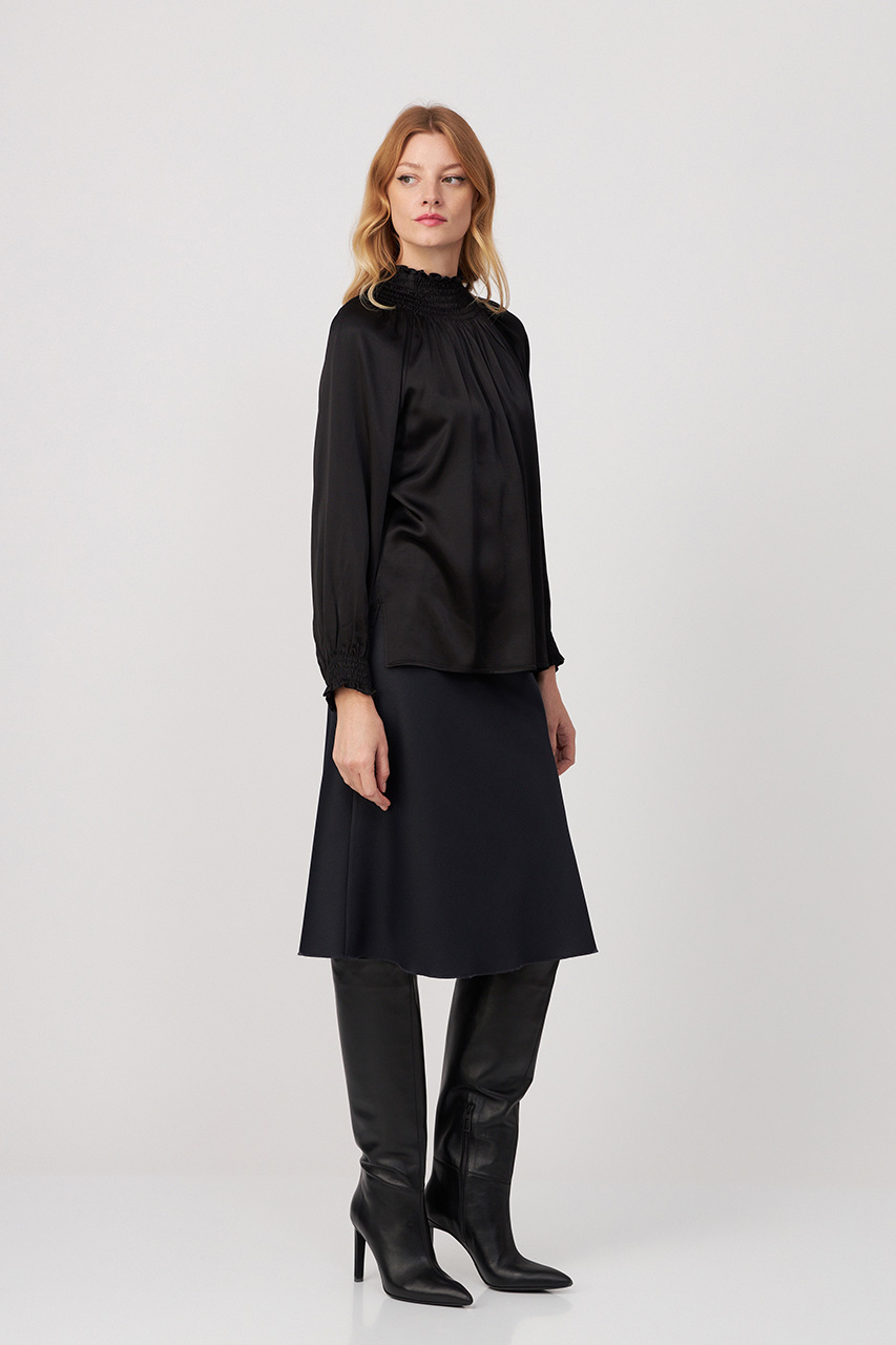 BLUZA SATINATA PE GAT 9811CGS