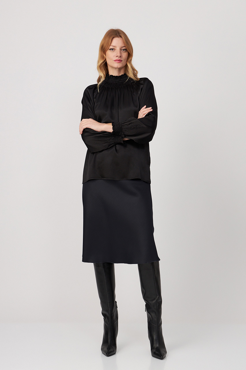 BLUZA SATINATA PE GAT 9811CGS