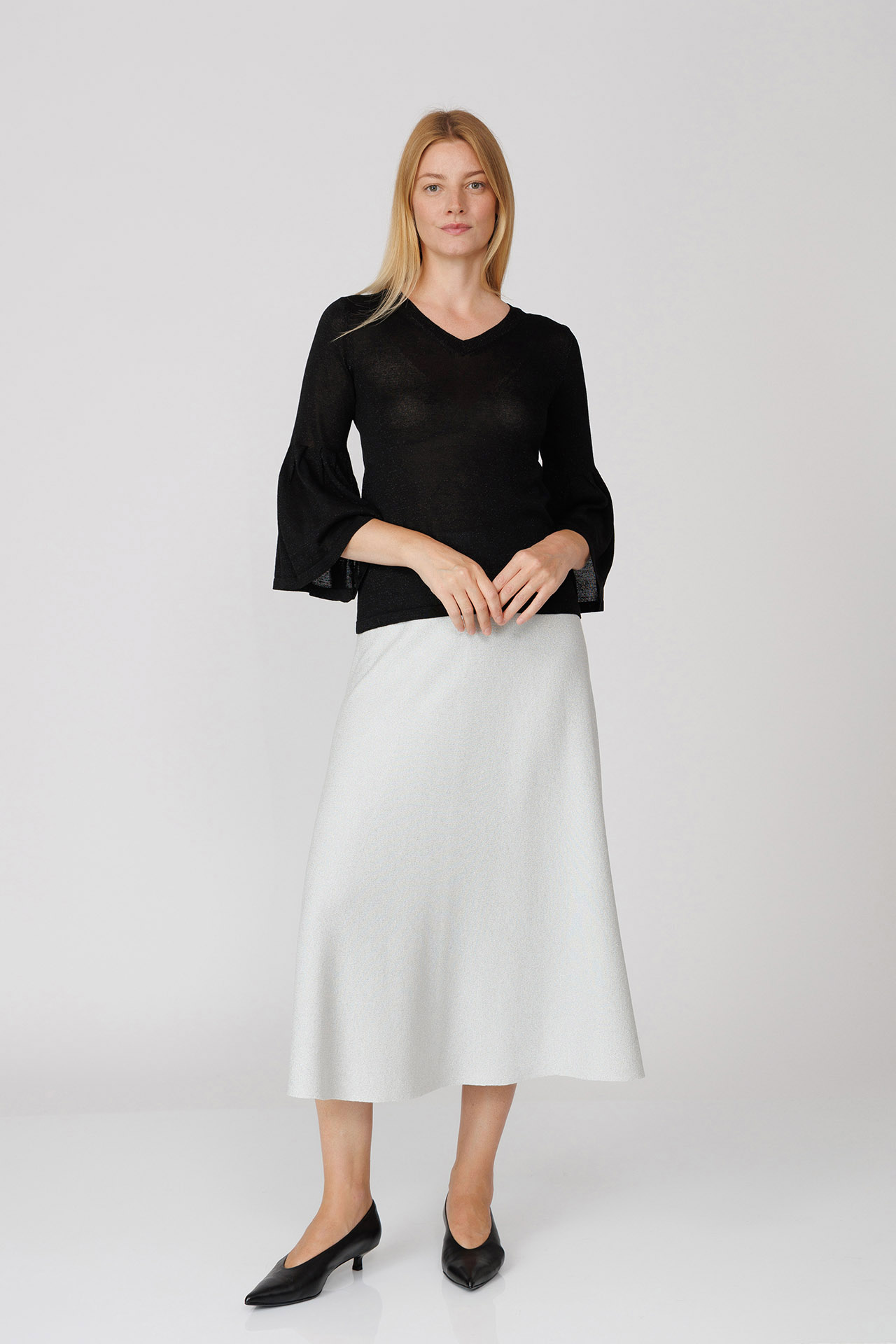 BLUZA DIN TRICOT FIN CU LUREX 3540DL